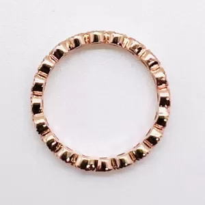 14 Karat Rose Gold Round Brilliant Diamond Band