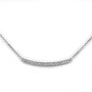 14 Karat White Gold Round Brilliant Diamond Necklace D3