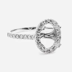 14 Karat White Gold Round Brilliant Diamond Ring D6