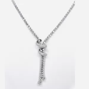 18 Karat White Gold Round Brilliant Diamond Necklace